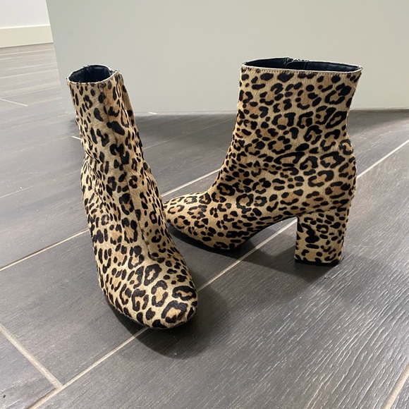 halogen leopard boots